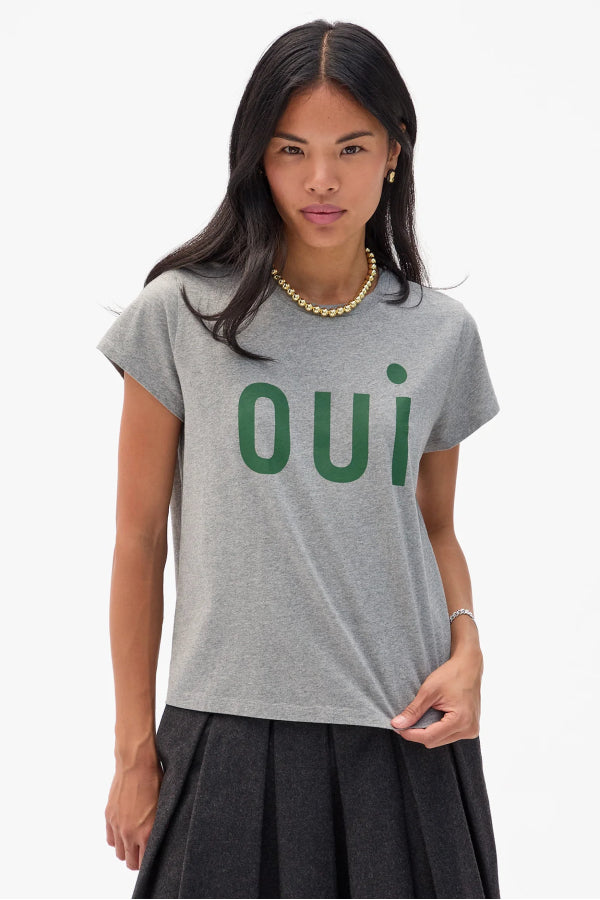Clare V. | Classic Tee Oui - Grey Melange