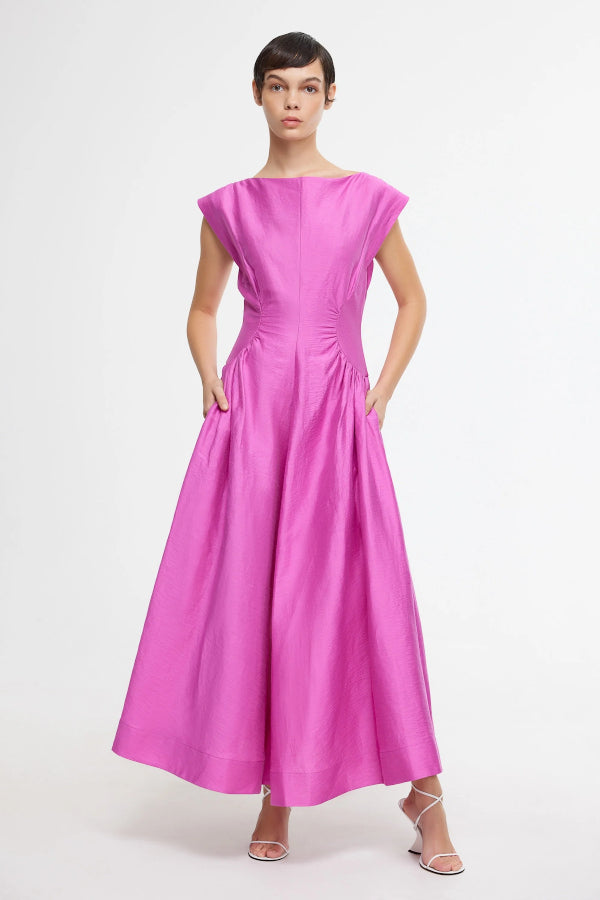 Acler | Emery Midi Dress - Fuchsia