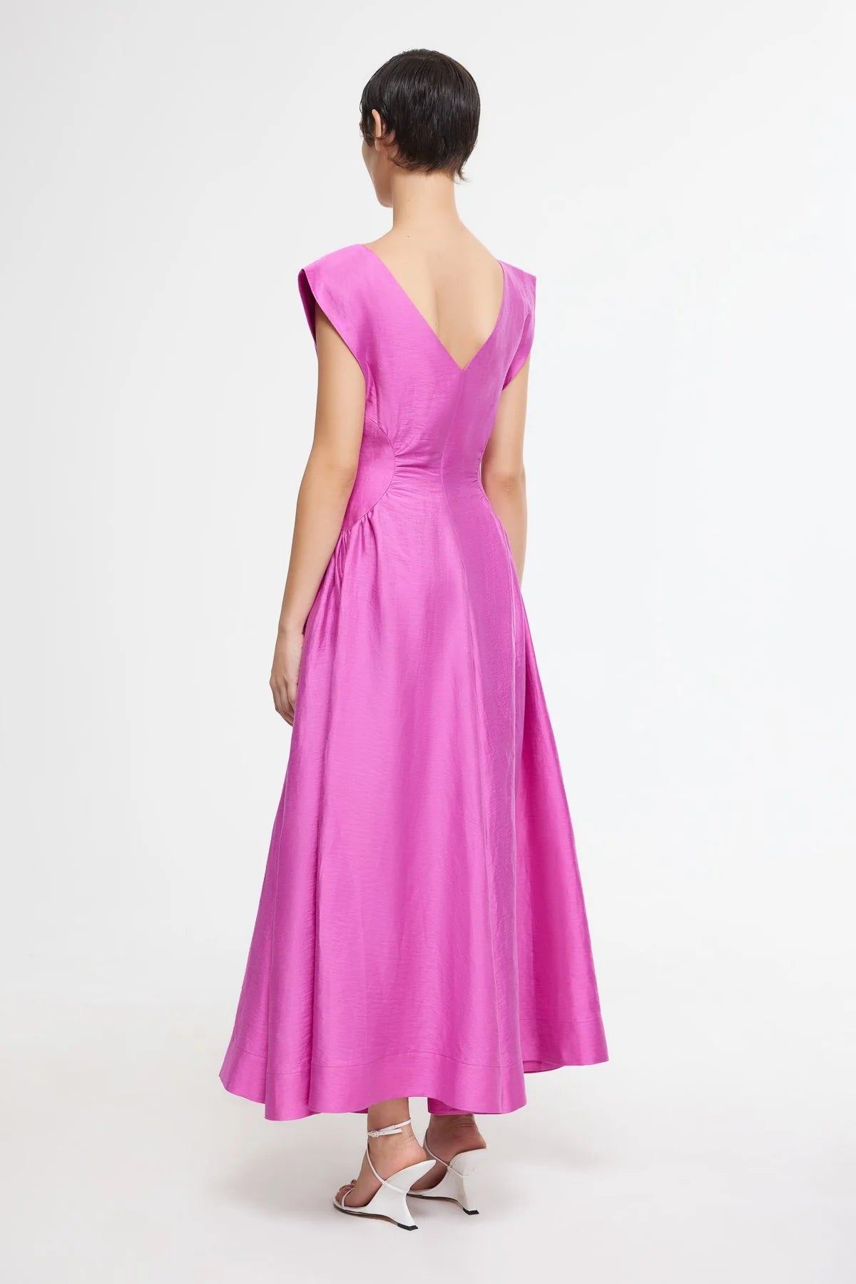 Acler | Emery Midi Dress - Fuchsia