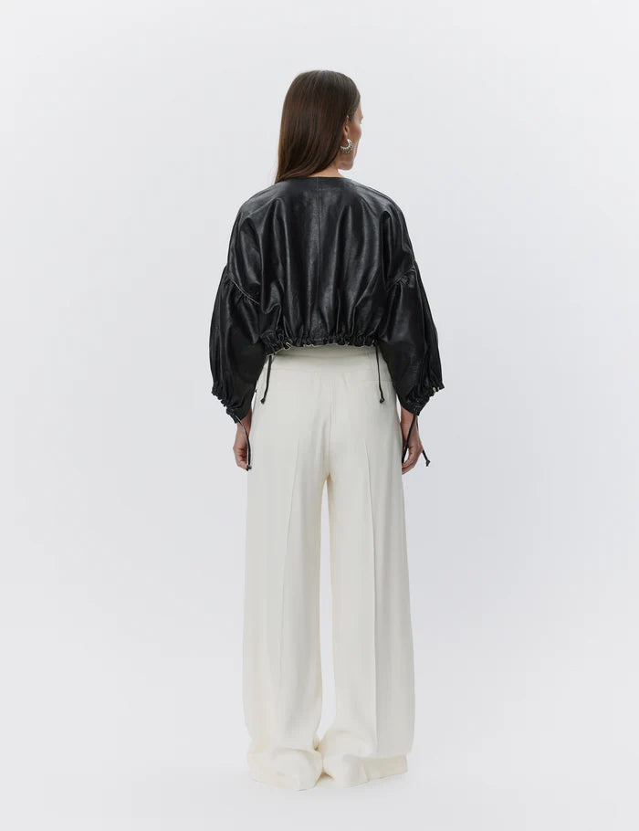 Day Birger | Dorothy Fine Polished Leather Shirt - Black