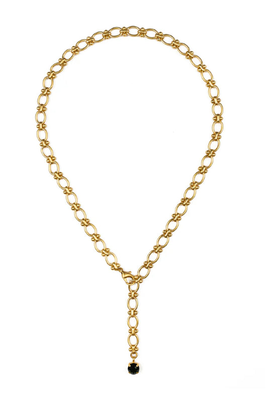 Elphin Lane | Gold Anchor Chain - Black