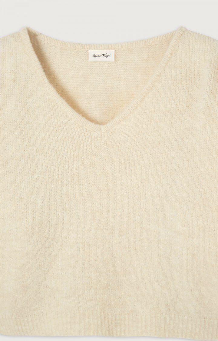 American Vintage | East Jumper V-Neck - Mother Of Pearl Melange