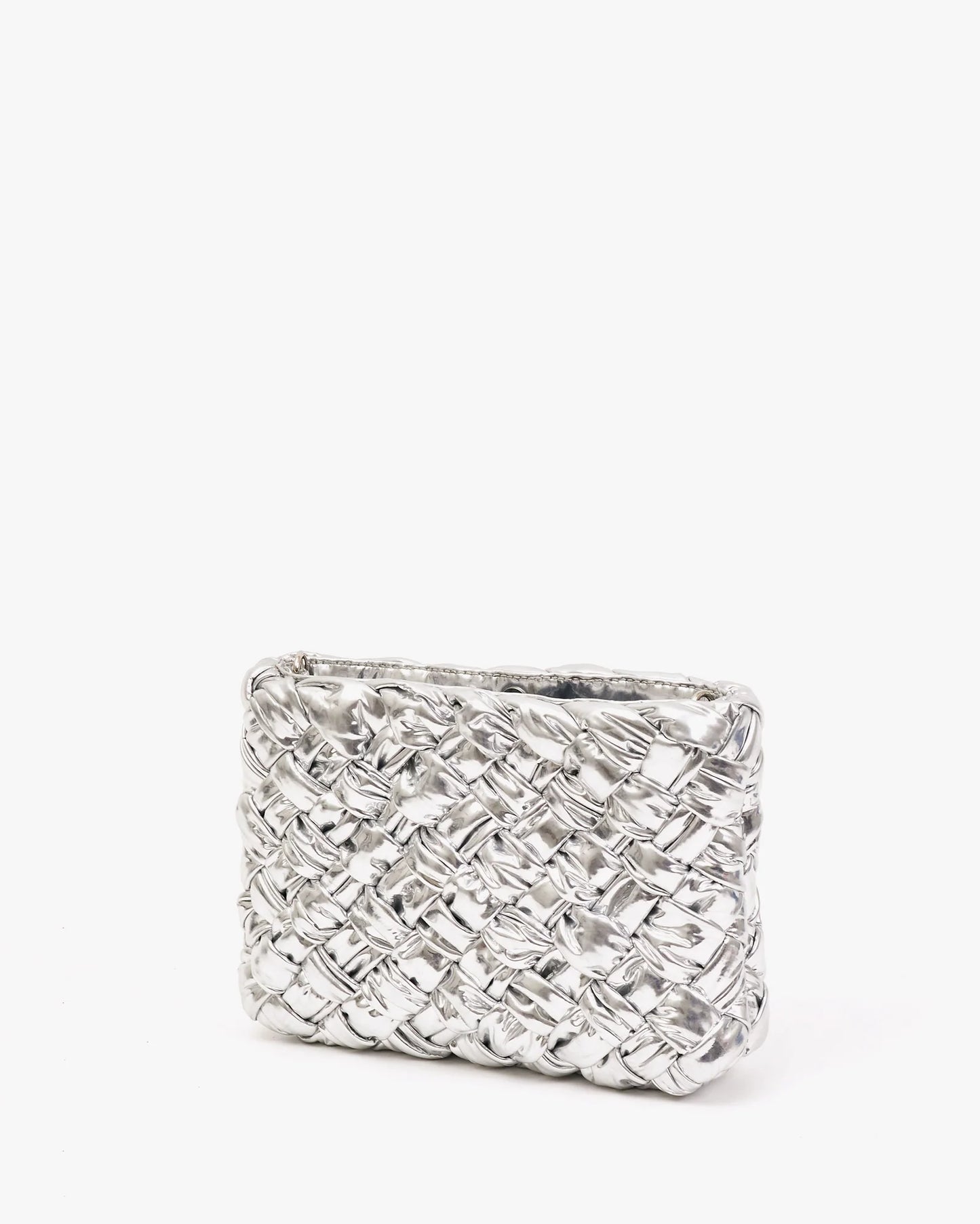 Clare V | Estelle Specchio Puffy Woven - Silver