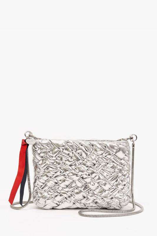 Clare V | Estelle Specchio Puffy Woven - Silver