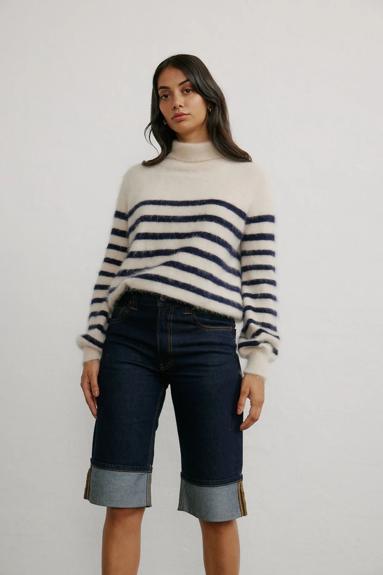 World Of Nomads | Tessa Roll Neck Knit - Oatmeal