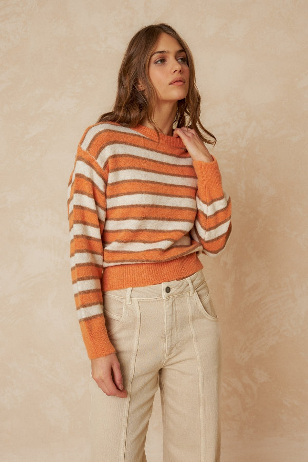 Indi & Cold | Naranja Jersey - Orange Tricolor Stripe