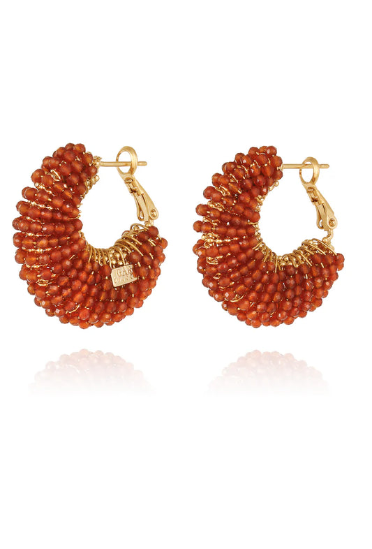 Gas Bijoux | Izzia Earrings - Coral/Gold