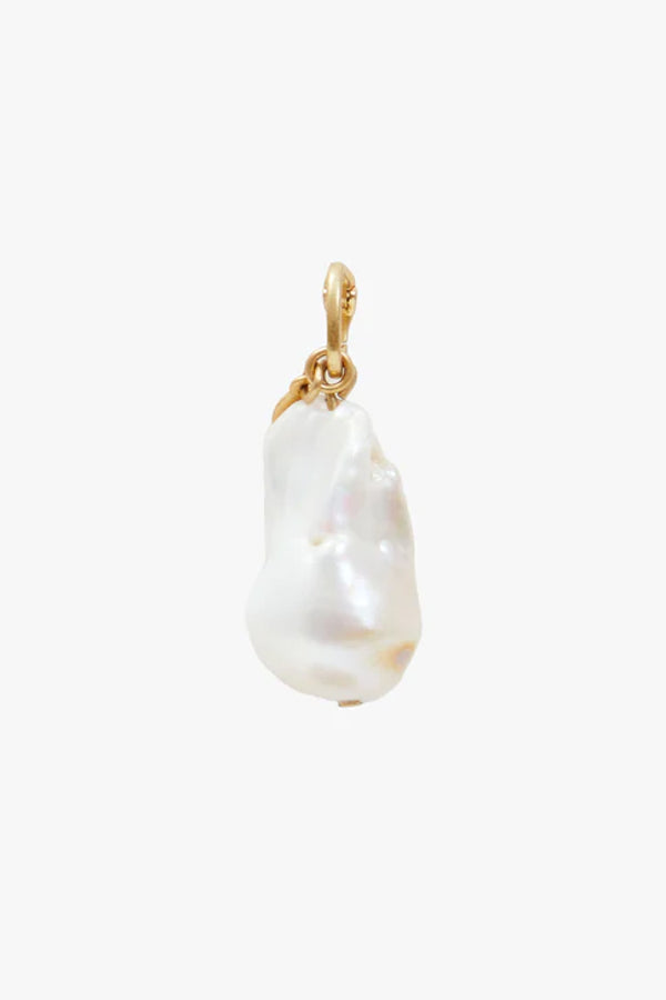 Clare V | Grand Baroque Pearl Charm - Vintage Gold/Cream