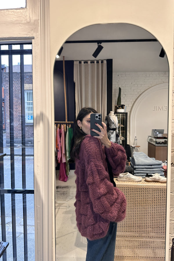 Les Tricots D'o | Mohair / Silk Cardigan - Burgundy