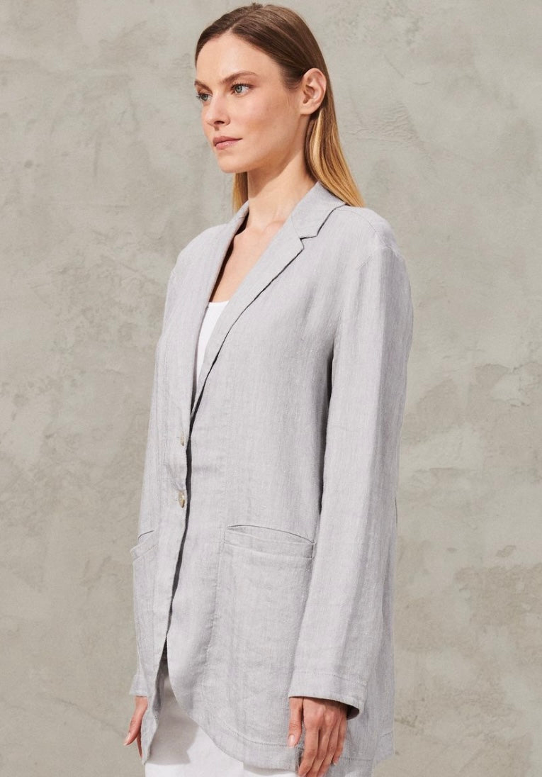 Transit Par Such | Chevron Blazer - Light Grey