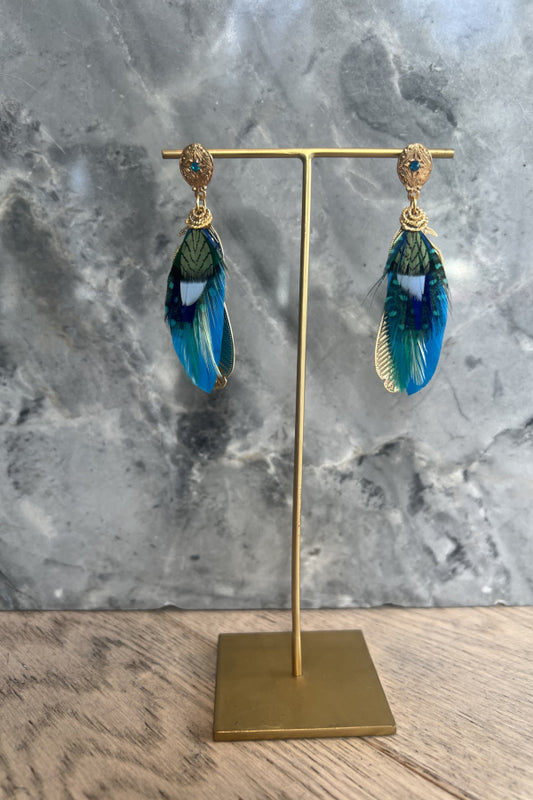 Gas Bijoux | Sao Earrings Gold - Blue/Green