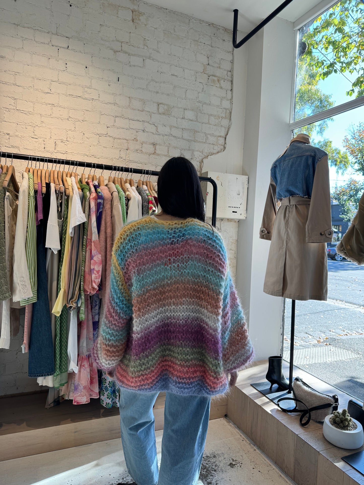 Les Tricots D'o | Mohair Cardigan Short Waffle - Multicolor