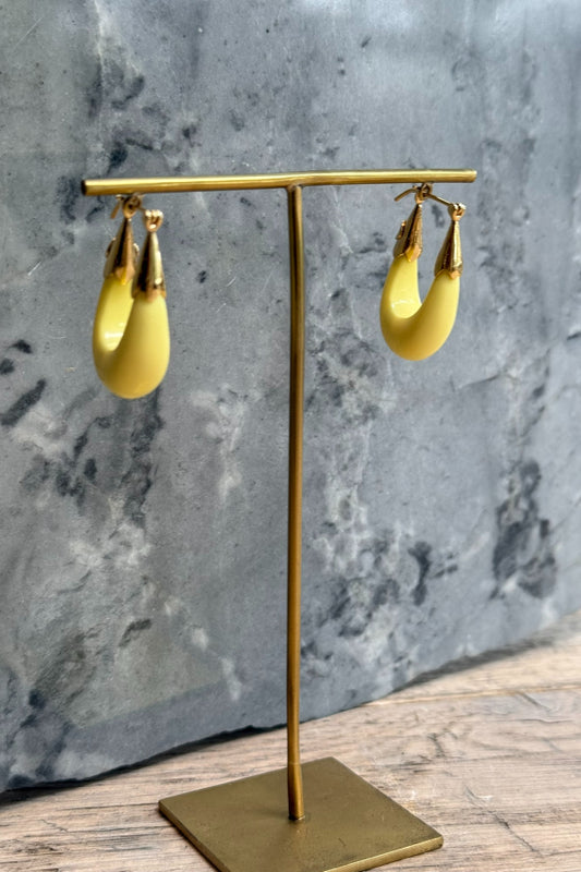 Gas Bijoux | Ecume Acetate Earrings - Pastel Yellow