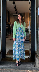 Primrose Park | Opal Dress - Blue/Green Tiles