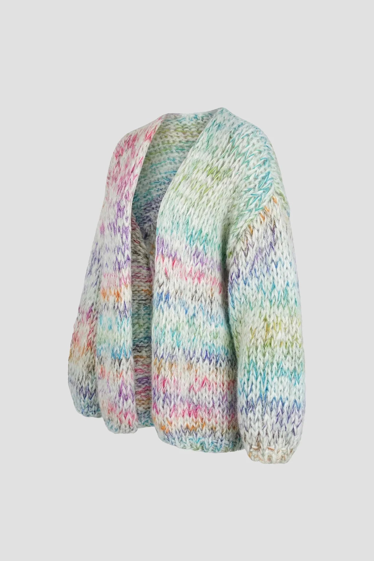 Les Tricots d'O | Isa Cardigan Short - Mint Multi