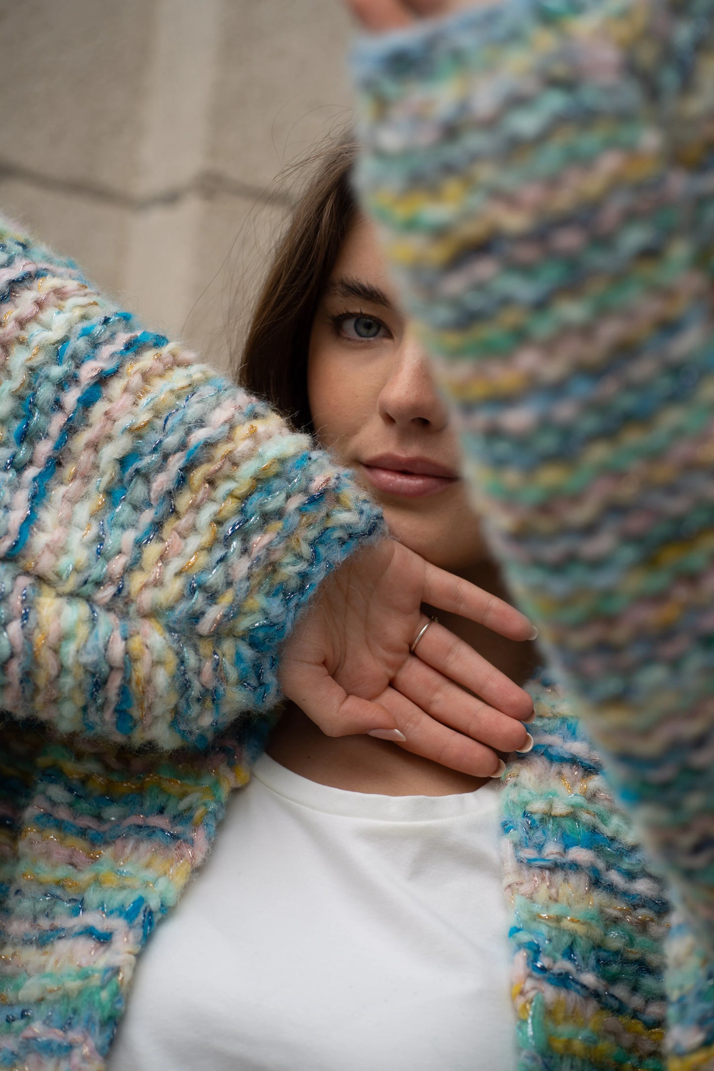 Les Tricots d'O | Nina Cardigan - Blue Multi