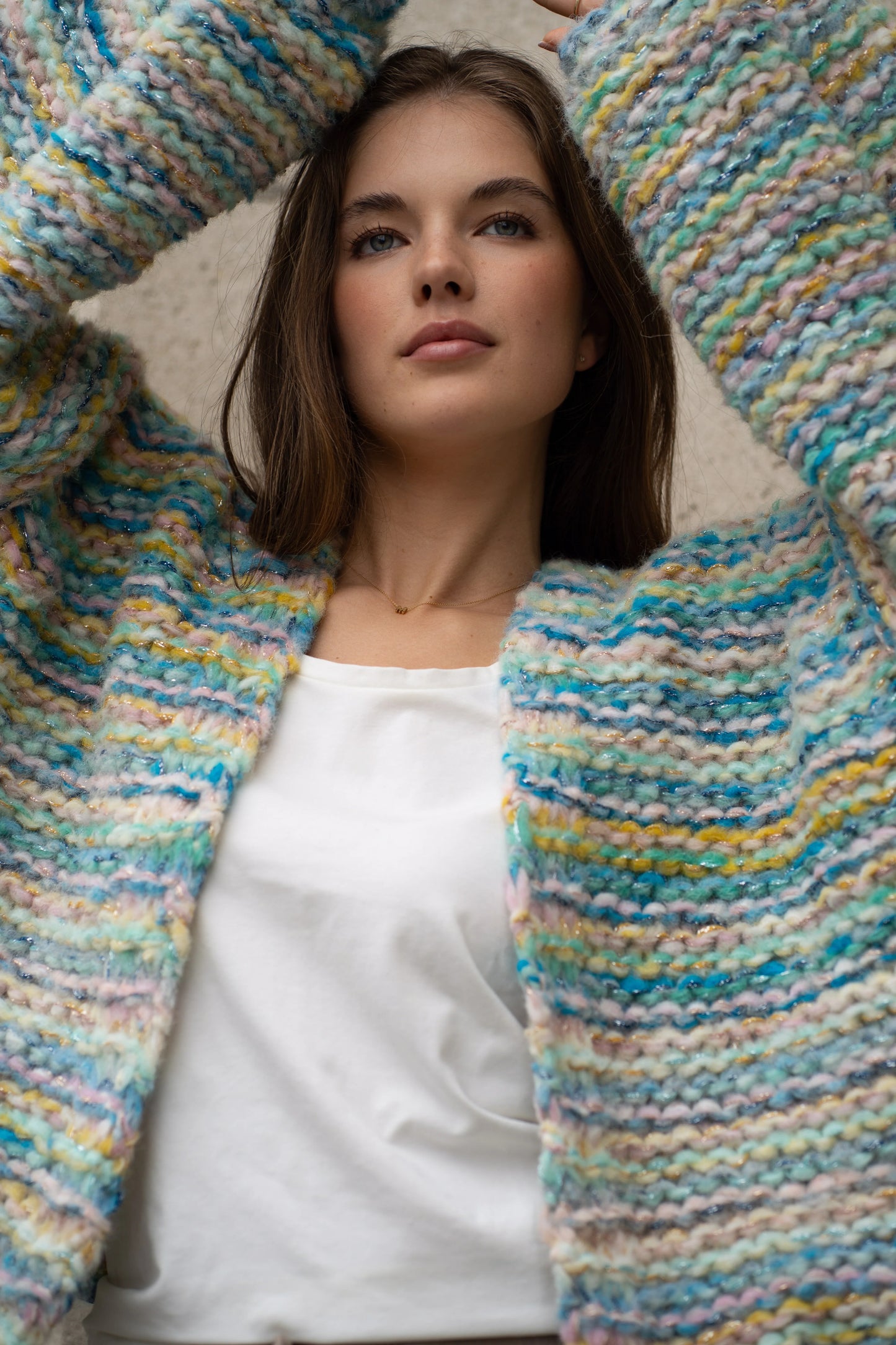 Les Tricots d'O | Nina Cardigan - Blue Multi