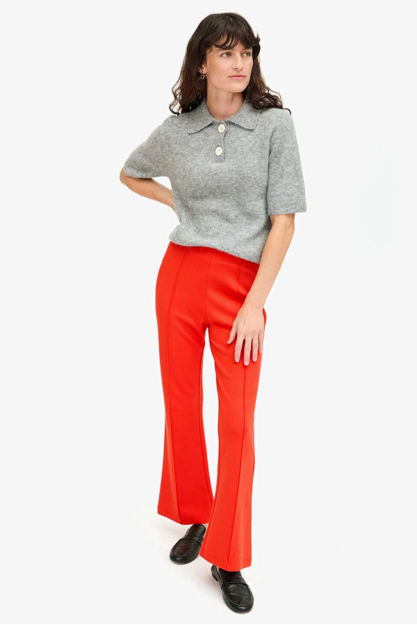 Clare V | Le flare Pant - Bright Poppy