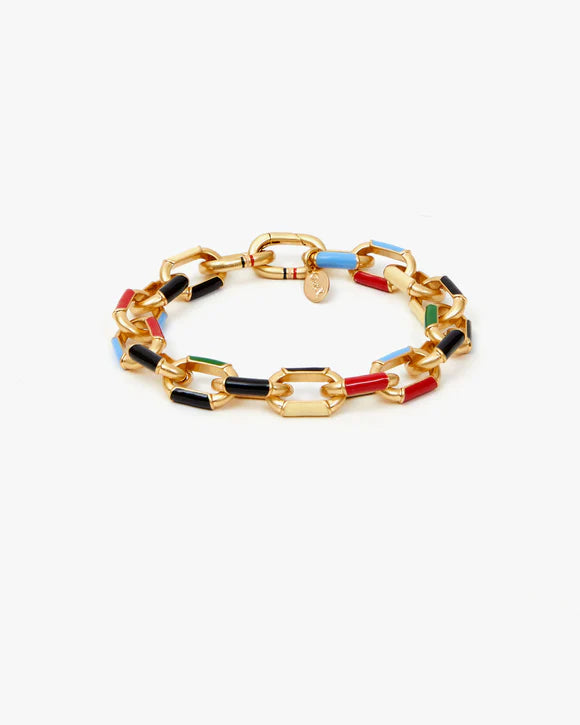 Clare V | Le Link Bracelet - Vintage Gold/Multi