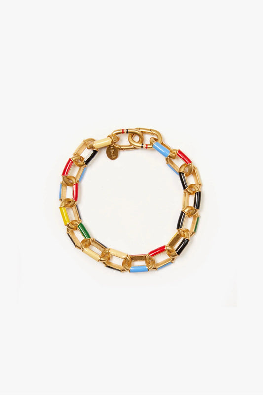 Clare V | Le Link Bracelet - Vintage Gold/Multi