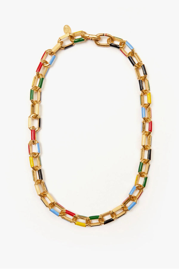 Clare V | Le Link Necklace - Vintage Gold/Multi