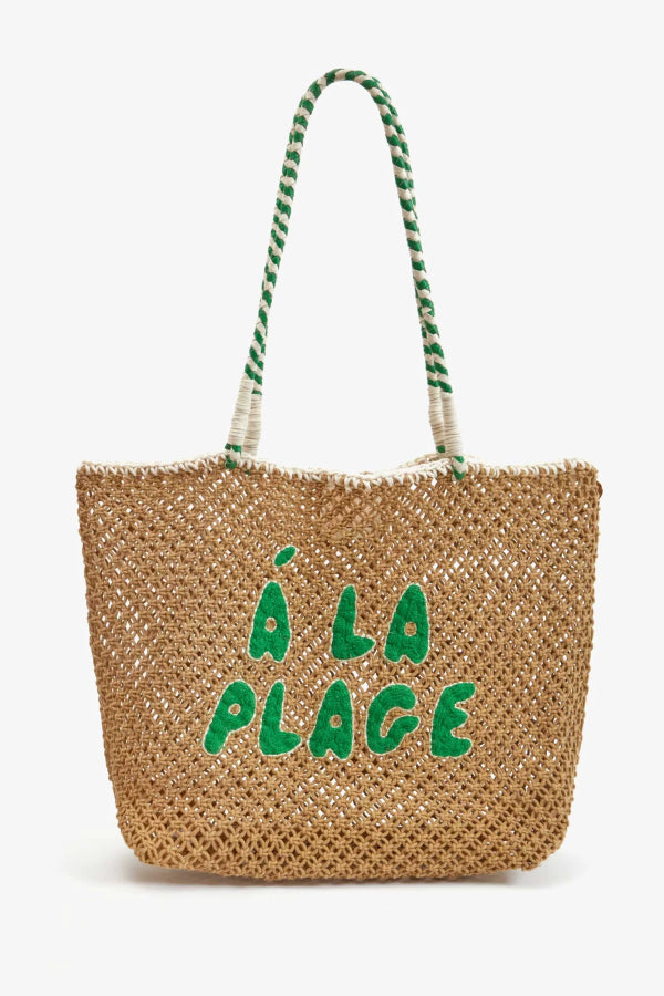 Clare V | Lete Tote A La Plage - Tan / Green