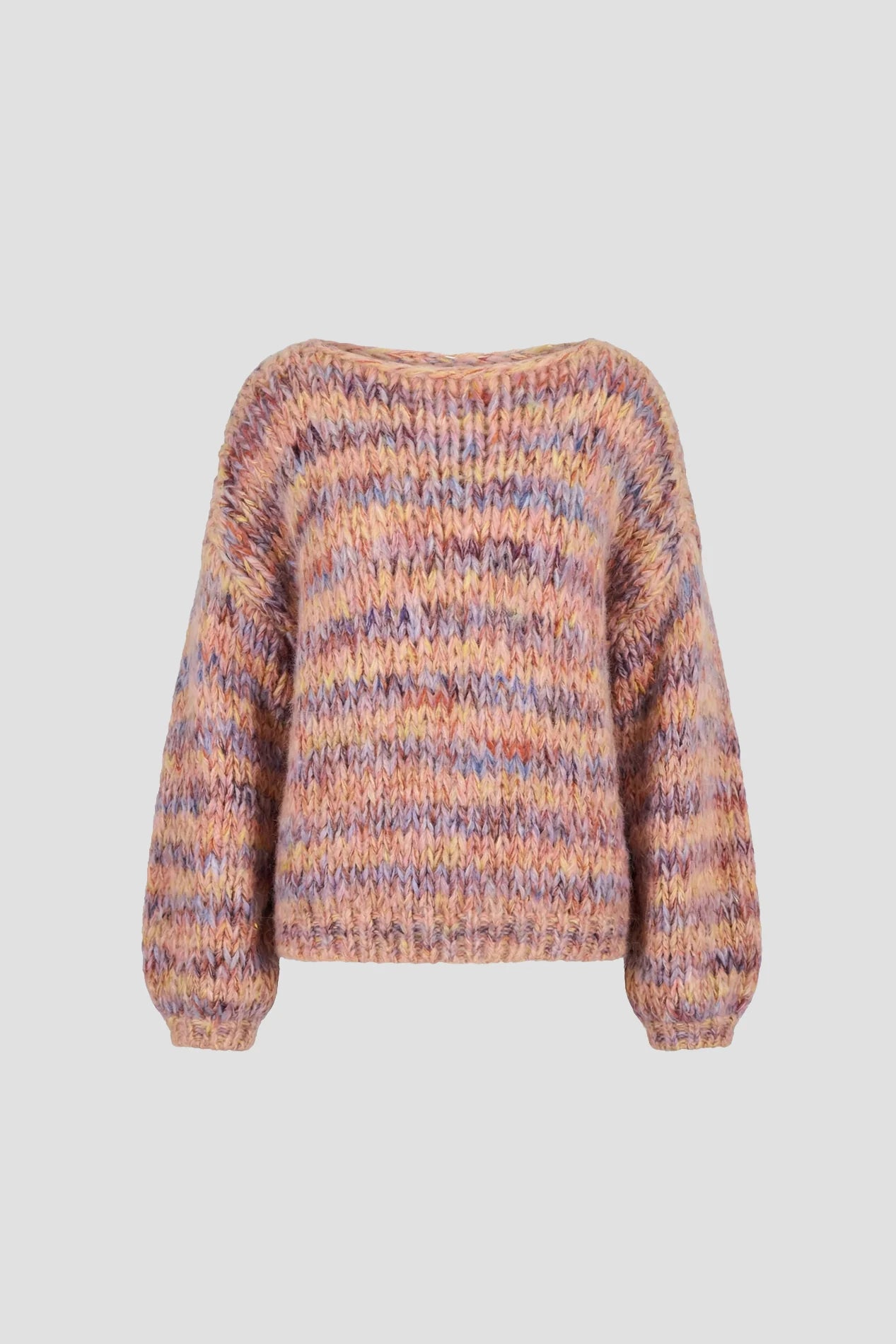 Les Tricots d'O | Lola Pullover Round Neck -Lilac / Peach