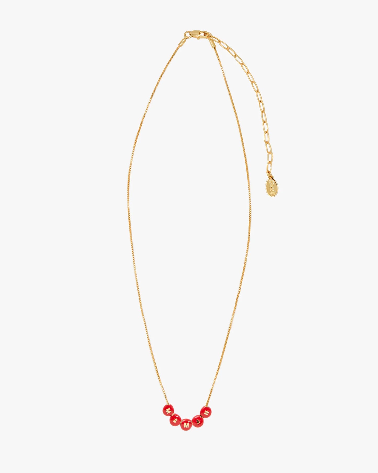 Clare V | Maman Bead Necklace - Poppy/Gold