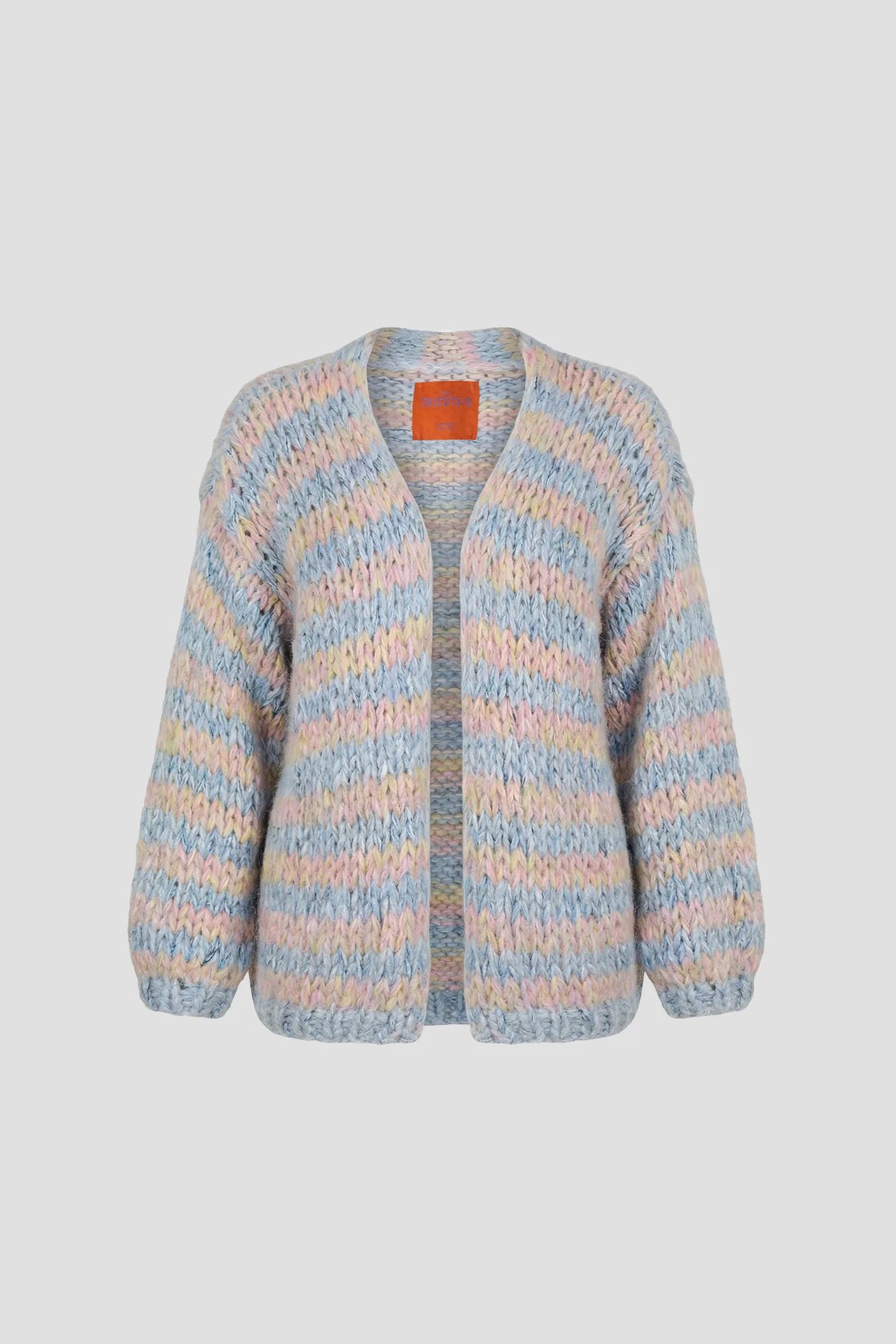 Les Tricots d’O | Maud Cardigan Short - Pastel Blue / Yellow / Pink