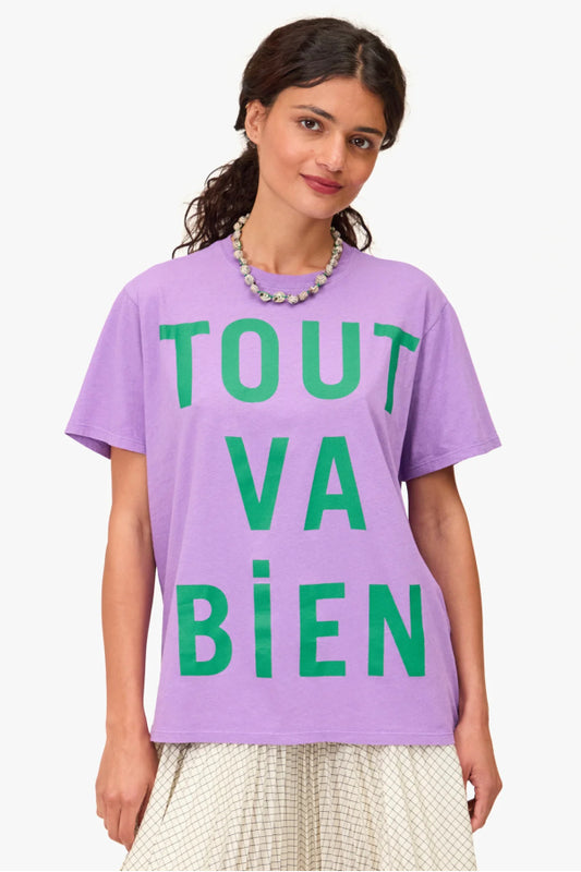 Clare V. | Original Tee Tout Va Bien - Faded Purple