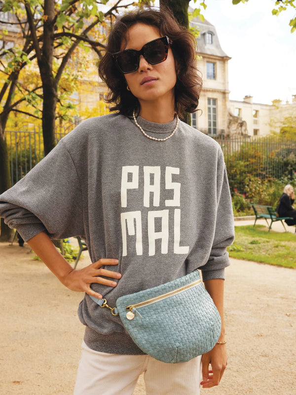 Clare V | Grand Pas Mal Oversized Sweatshirt - Grey