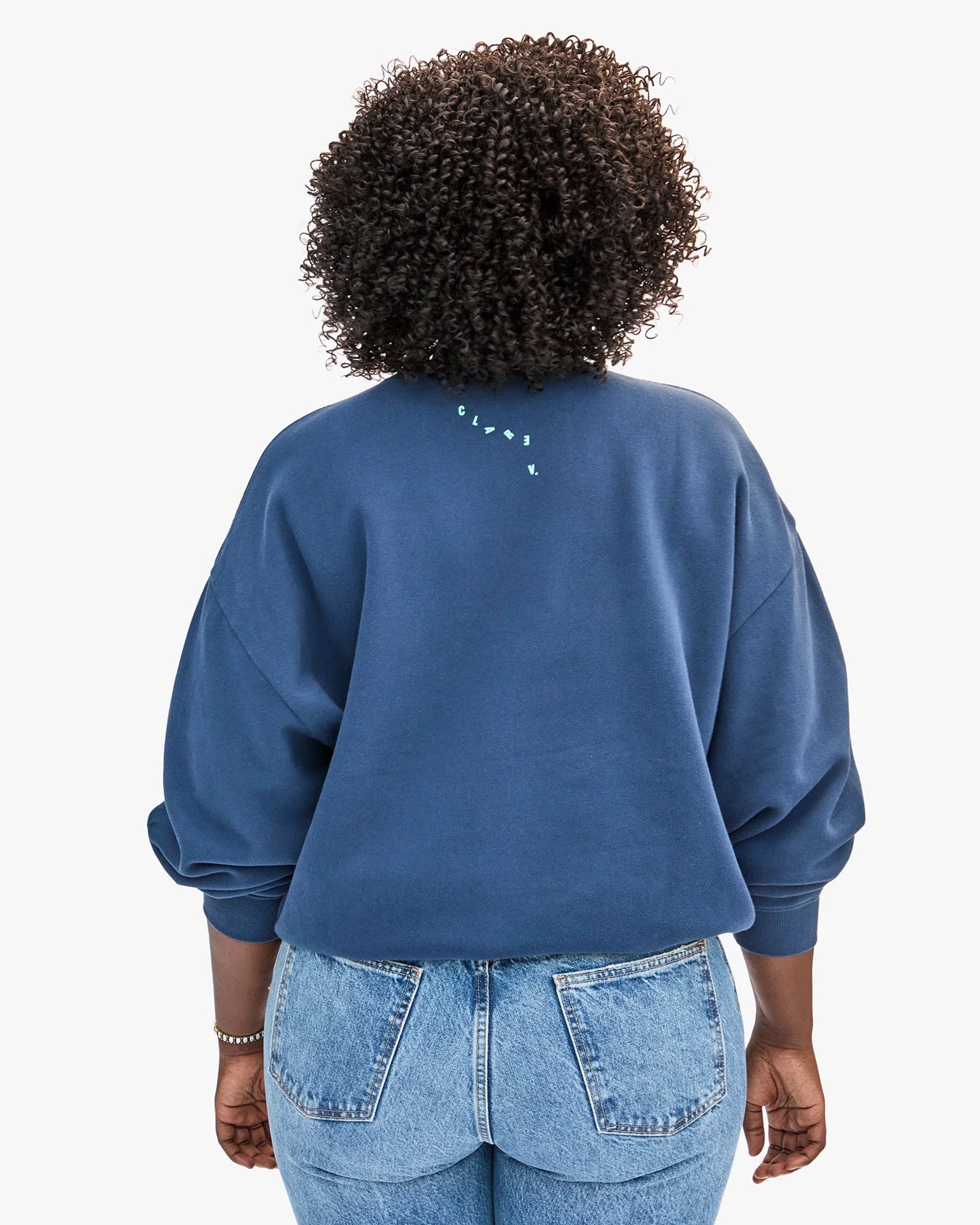 Clare V | Oversized Sweatshirt Ciao - Navy