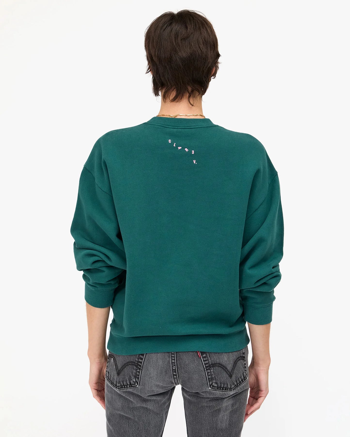 Clare V. | Oversized Sweatshirt Ciao - Deep Pine