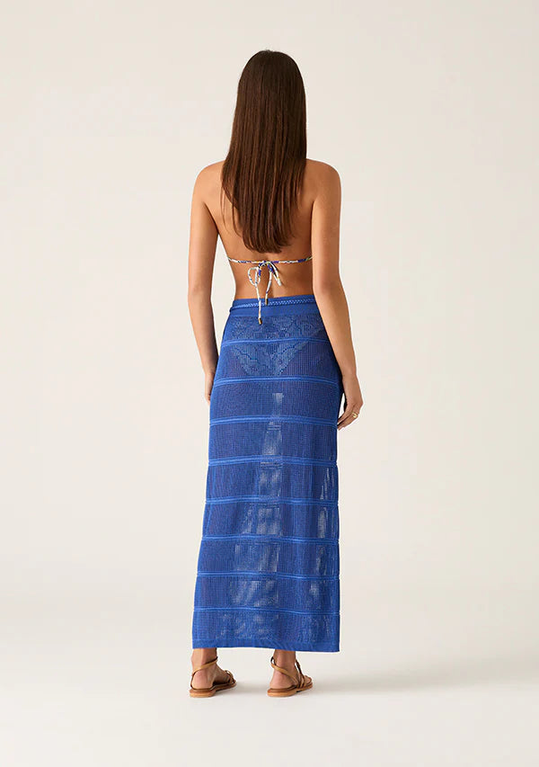 MOS The Label | Carmen Knit Midi Skirt - Sodalite Blue