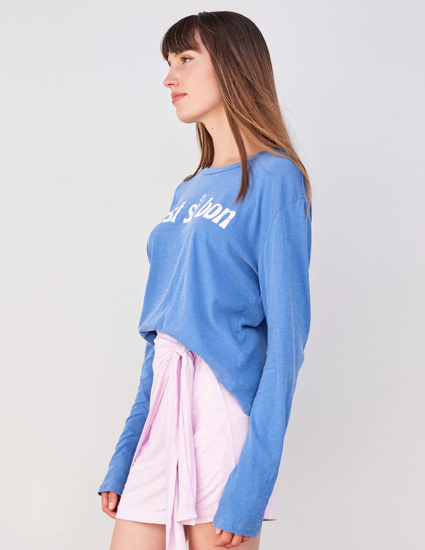 Sundry | C'estSiBon L/S Crew -Azure