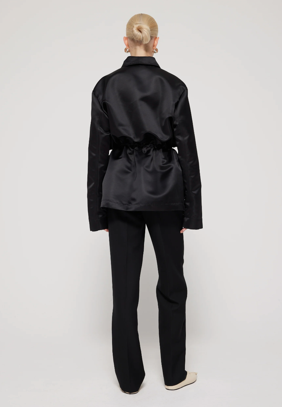 RÓHE | Satin Field Jacket - Noir