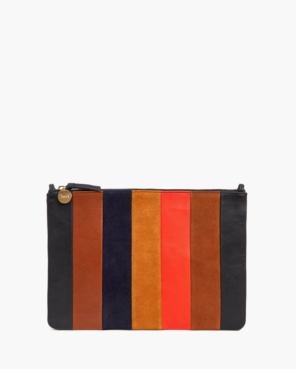 Clare V  | Flat Clutch with Tabs - Multi Patchwork