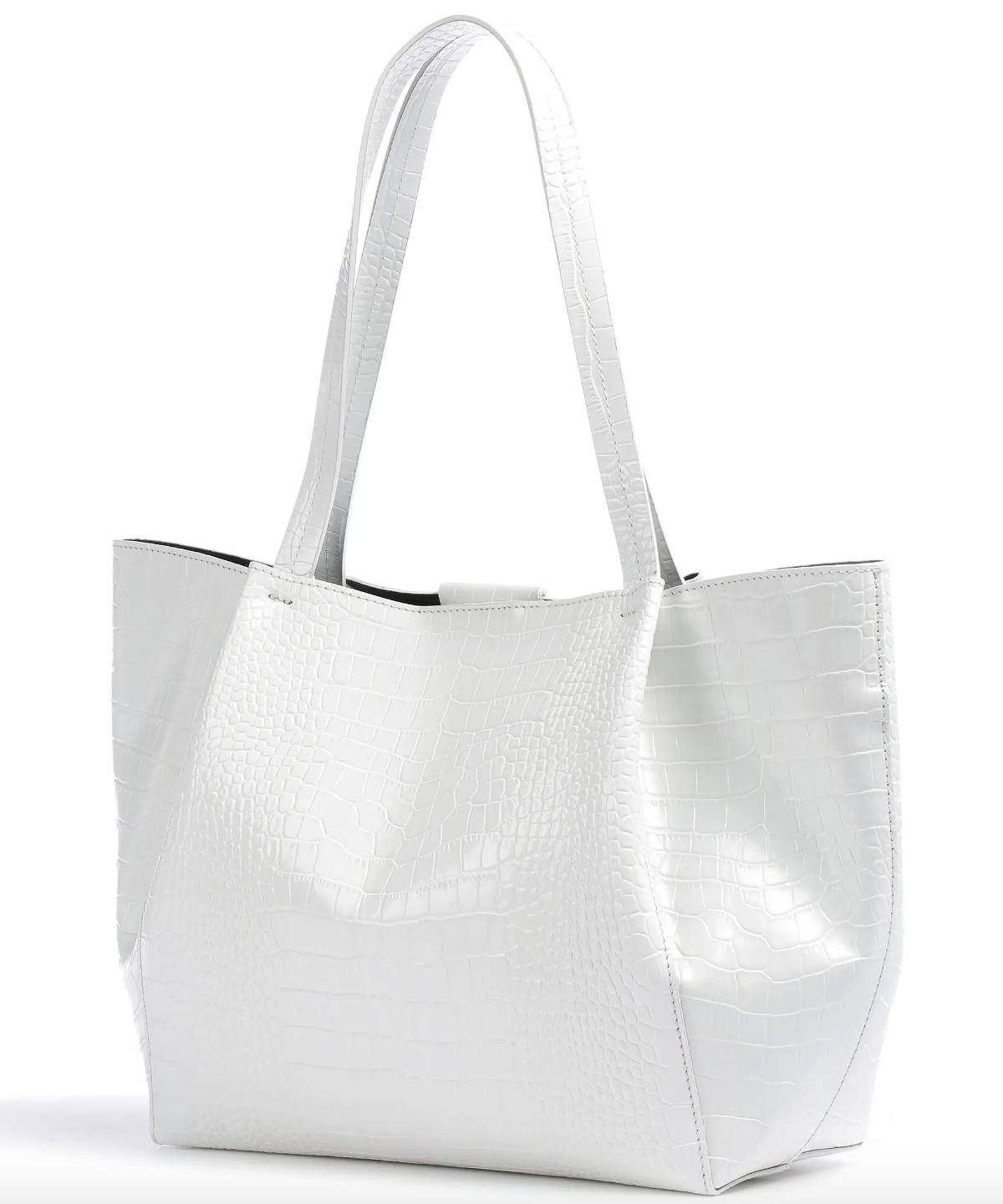 Patrizia Pepe | City Croco Tote Bag - White