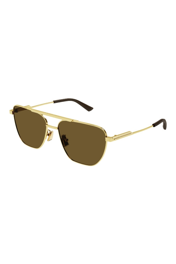 Bottega Veneta | BV1236S002 Aviator Frames - Gold/Brown