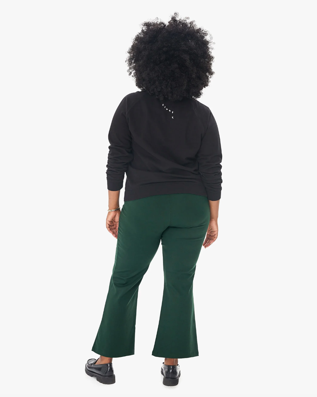 Clare V | Le Flare Sweatpant - Forest
