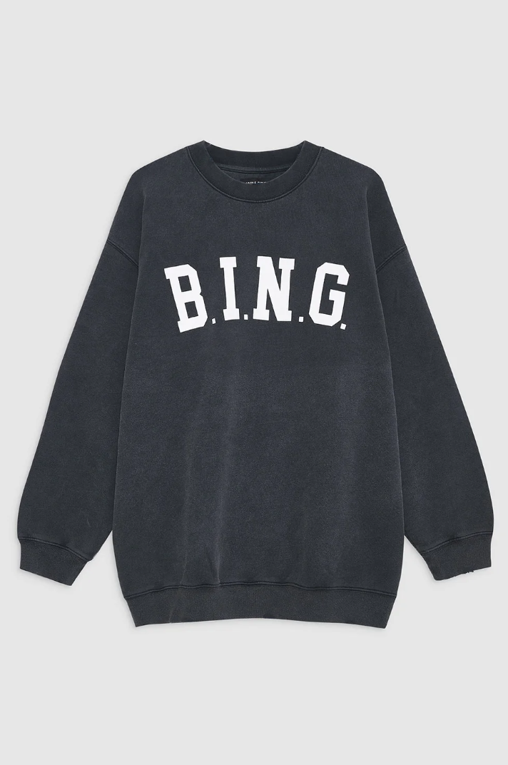 Anine Bing Tyler Sweatshirt Washed Black Bon Emil