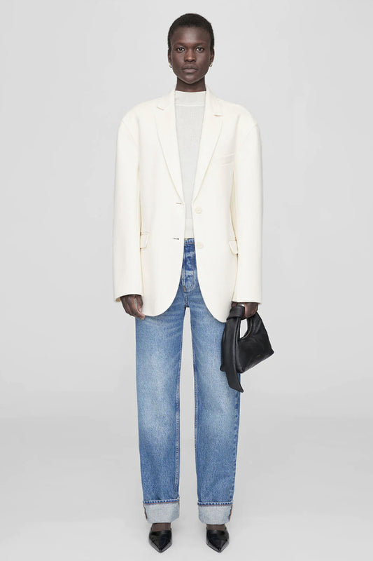 Anine Bing | Quinn Blazer - White Cashmere Blend