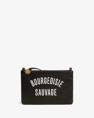 Clare V | Bourgeoisie Sauvage Wallet Clutch - Black/Cream