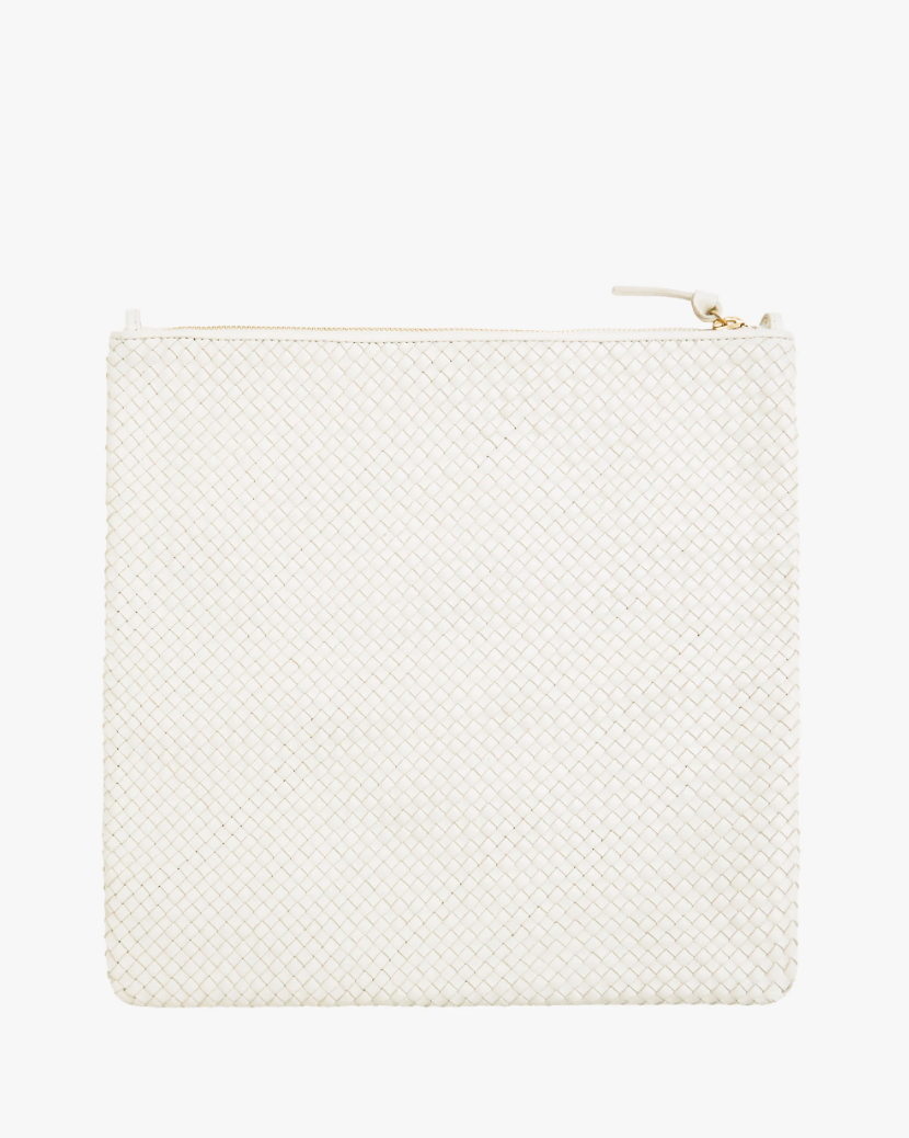 Clare V | Diagonal Woven Clutch - Brie