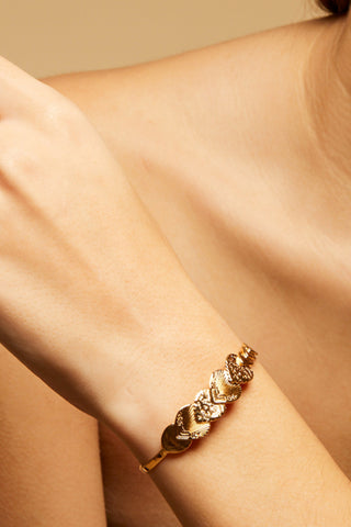 Anni Lu | Crystal Butterfly Bracelet - Gold