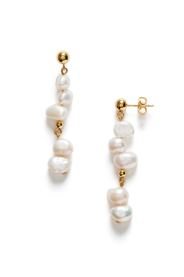 Anni Lu | Pearly Drop Earring - Gold