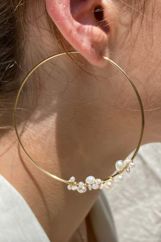 Elvis Et Moi | Lexie Pearl Earrings - Gold