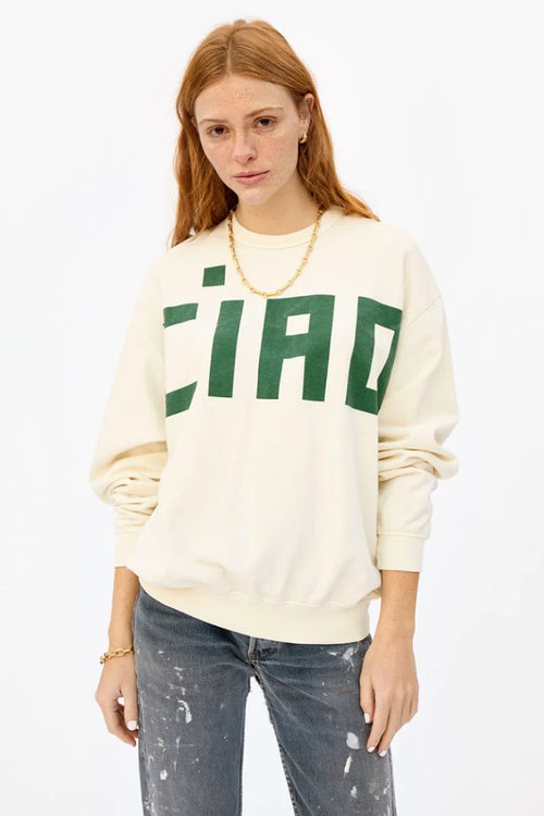 Clare V | Grand Ciao Oversized Sweatshirt - Cream
