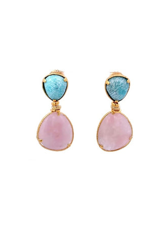 Anni Lu | Pearly Stud Earring - Pink Opal