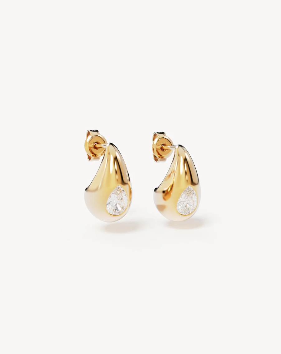 By Charlotte | Dewdrop Small Earrings - 18k Gold Vermeil